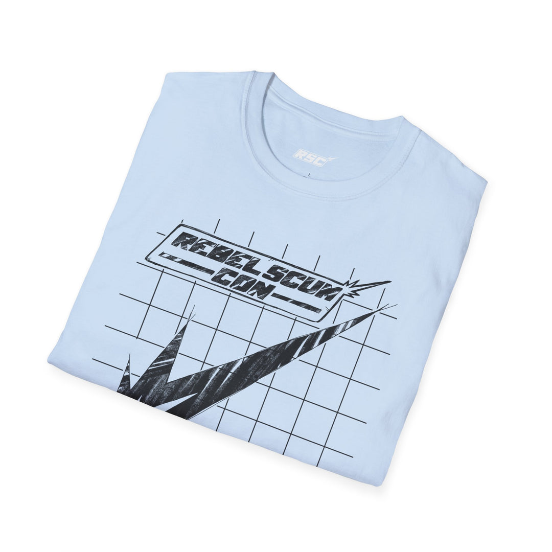 Black RSC STRIKE LOGO Blueprint Sketch T-Shirt