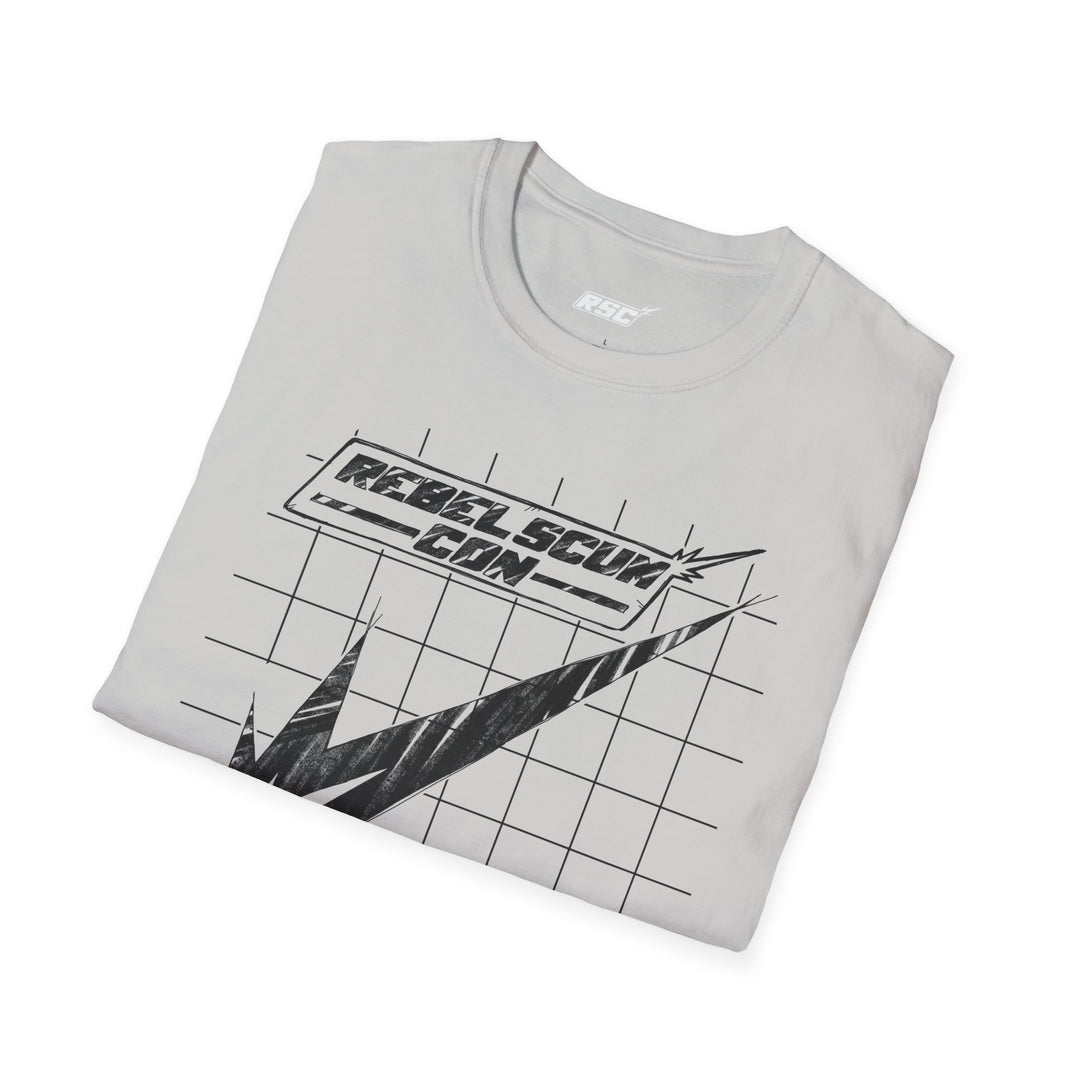 Black RSC STRIKE LOGO Blueprint Sketch T-Shirt