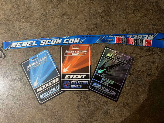 Rebel Scum Con 2024 Lanyard & All 3 2024 Guest Badges