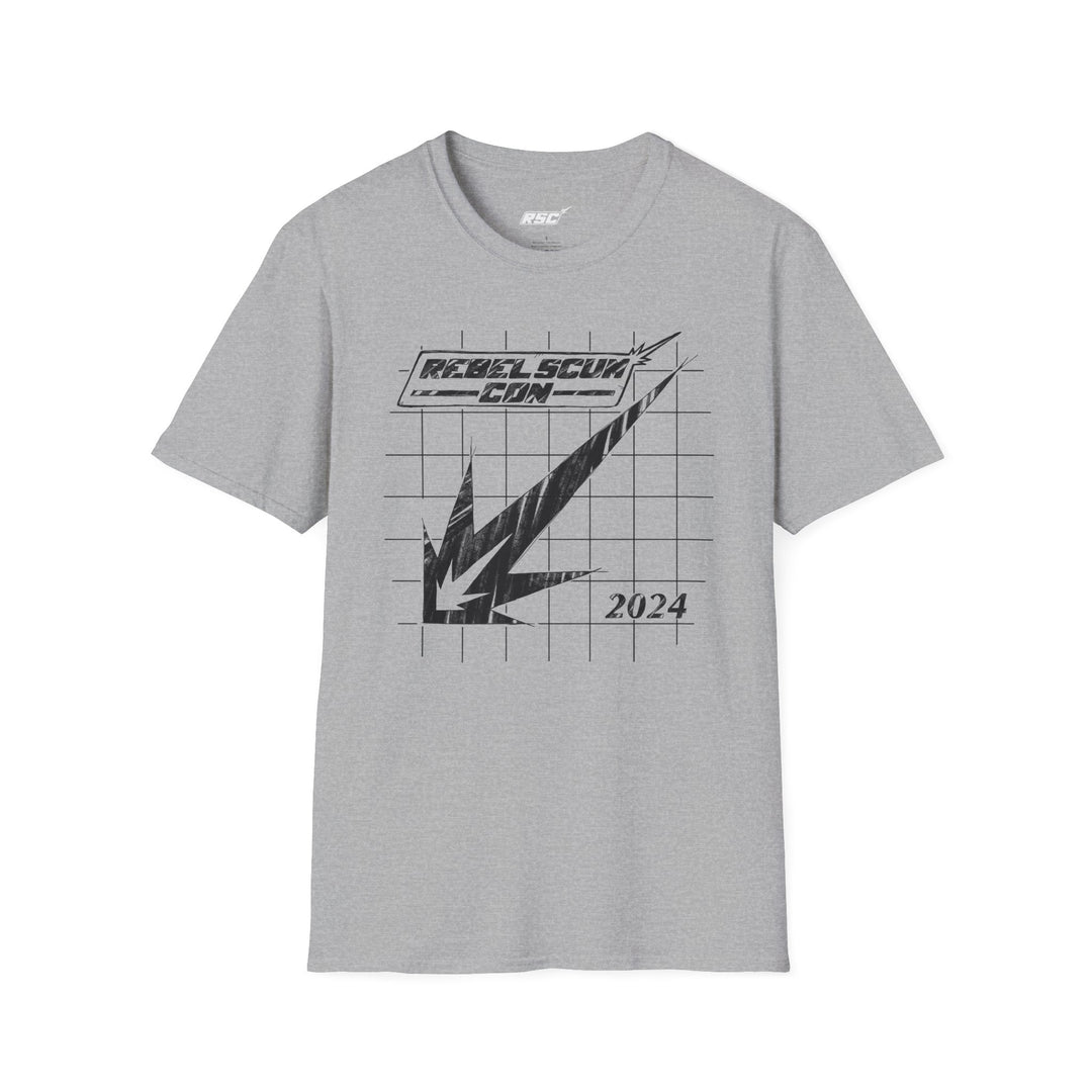 Black RSC STRIKE LOGO Blueprint Sketch T-Shirt