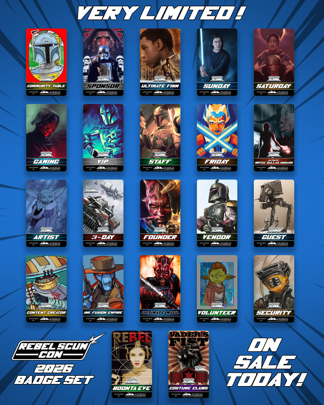 Full Badge Set 2026 - Very Limited!!